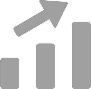 右肩上がりの棒グラフのマーク